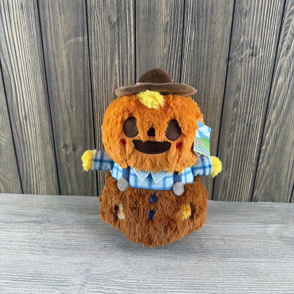 Mini Squishable Scarecrow Plush Toy 11" Soft Stuffed Figure-NWT